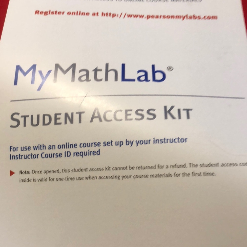 My math lab access kit
